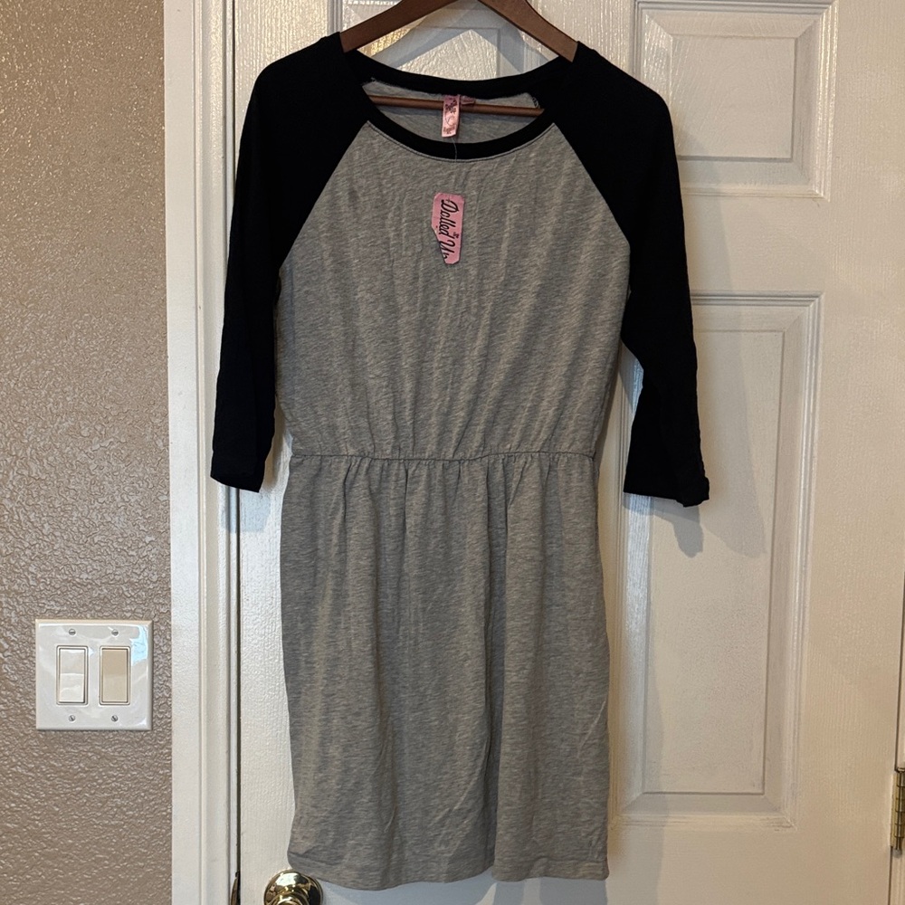 Dolled Up Black and Gray Dress
